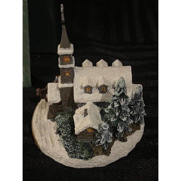 Thomas Kinkade Miniature Sculpture Sunday Evening Sleigh Ride 1999 in box - Picture 3 of 8